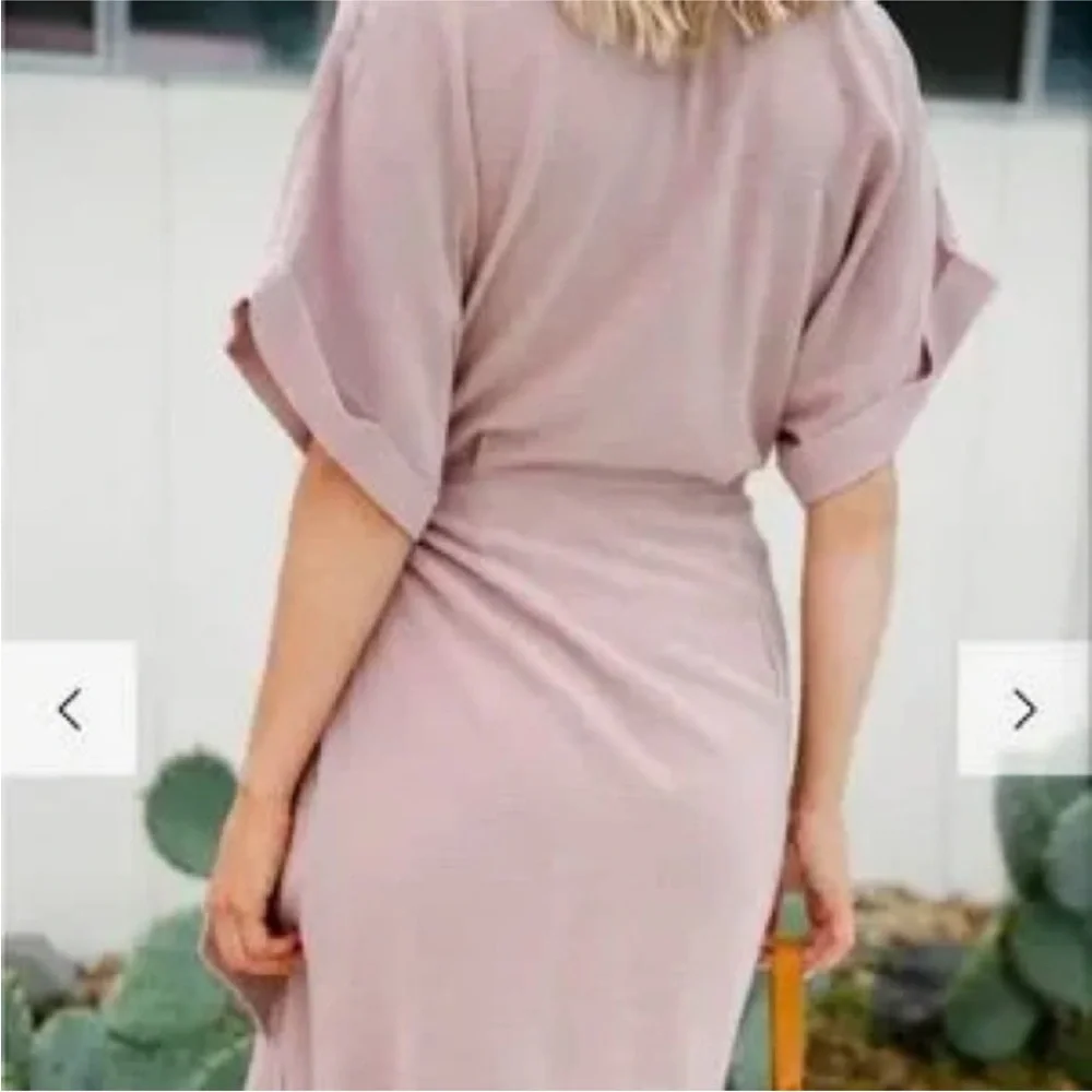 Able Cady Wrap Dress in Soft Rose Pink Size 1X - Picture 3 of 8